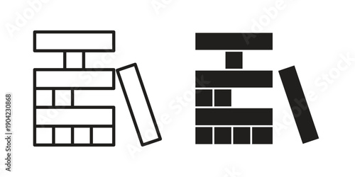 Jenga icon line illustration background. icon concept vector