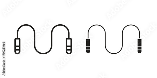 Jump rope icon line illustration background. icon concept vector