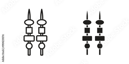 Kebab icon line illustration background. icon concept vector