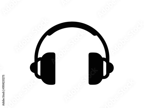 Customer support headset icon vector, call center operator symbols illustration