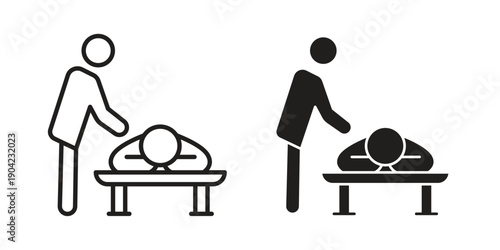 Massage icon line illustration background. icon concept vector