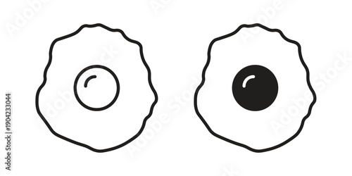 Omelet icon line illustration background. icon concept vector