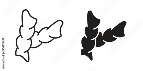 Pasta icon line illustration background. icon concept vector