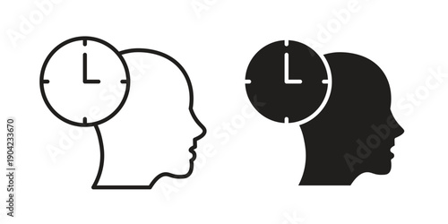 Patience icon line illustration background. icon concept vector