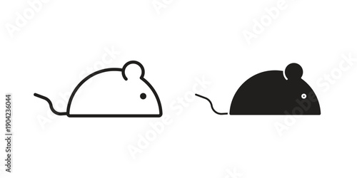 Rat icon line illustration background. icon concept vector