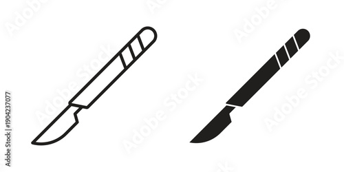 Scalpel icon line illustration background. icon concept vector