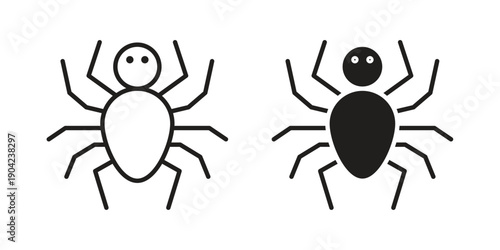 Spider icon line illustration background. icon concept vector