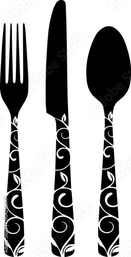 Cutlery Icons Fork Spoon Knife Set
