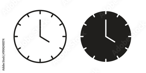 Time icon line illustration background. icon concept vector
