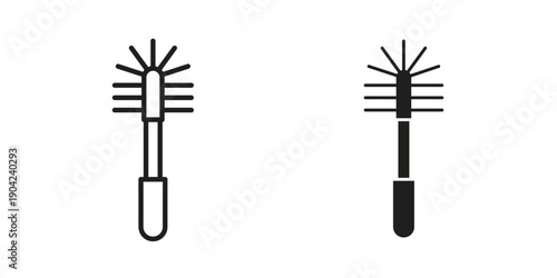 Toilet brush icon line illustration background. icon concept vector