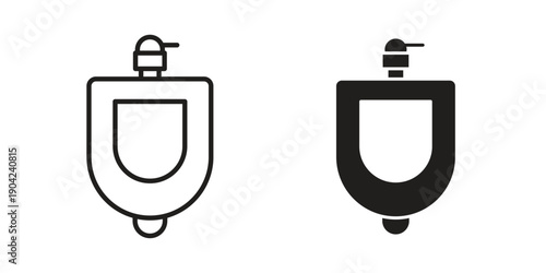 Urinal icon line illustration background. icon concept vector