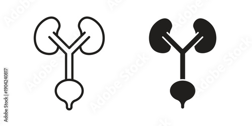 Urology icon line illustration background. icon concept vector
