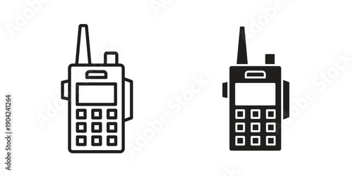 Walkie talkie icon line illustration background. icon concept vector