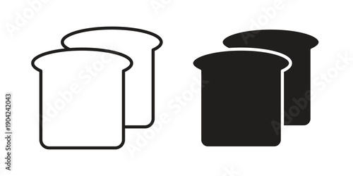 White bread icon line illustration background. icon concept vector