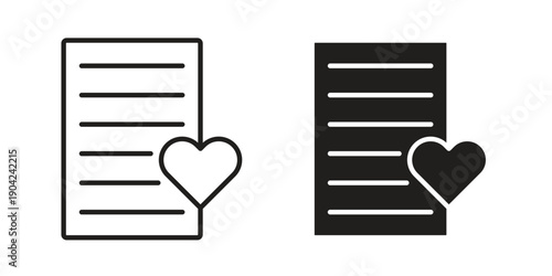 Wish list icon line illustration background. icon concept vector