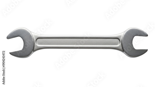 3D Metal Wrench Tool Isolated on Transparent Background, High Detail Cutout PNG, Professional Equipment Icon