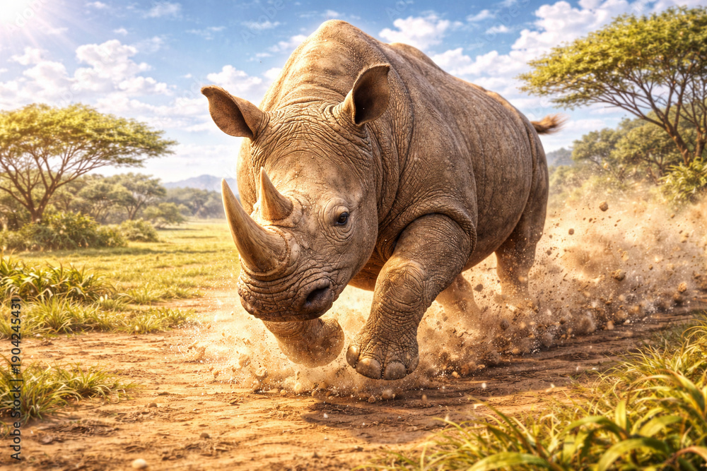 Fototapeta premium 動物-サイ