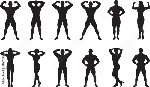 Body building silhouette