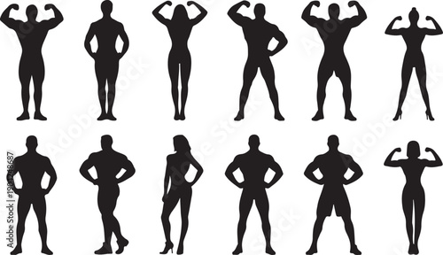 Body building silhouette
