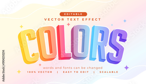 3d style colors editable text font effect