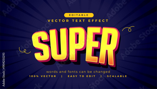 super editable text style effect template design
