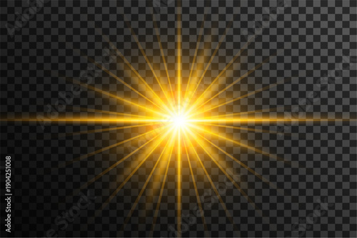 transparent and shiny light flare burst design