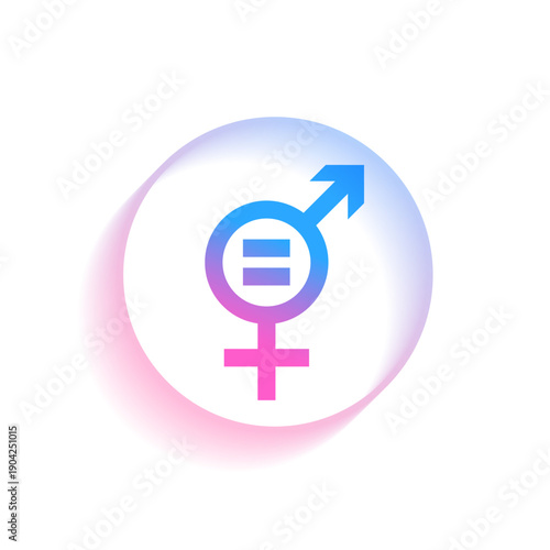 isolated male female gender equality concept background