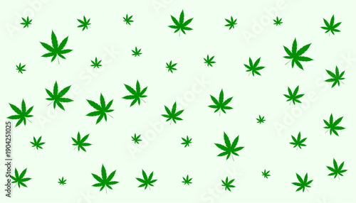 organic green marijuana leaves pattern background