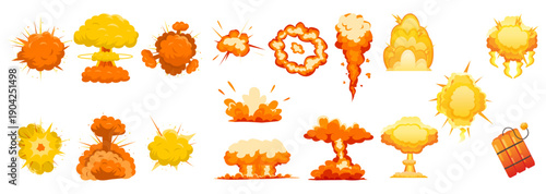 Cartoon bomb Explosion Effect  Set