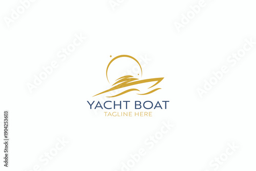 Luxury Yacht Boat Services Logo Design for Premium Business, Lifestyle and Exclusive Ocean Adventures