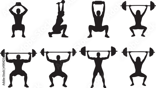 Gym women silhouettes