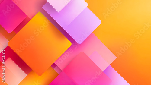 A modern abstract corporate background featuring layered geometric shapes, a fresh, spring-inspired color palette, a professional business feel, and ample text space for reports or presentations.