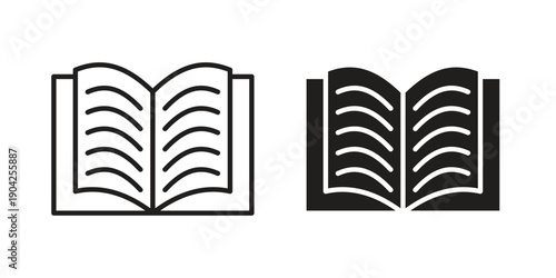 Book icon design element, vector illustration. Editable vector collections.