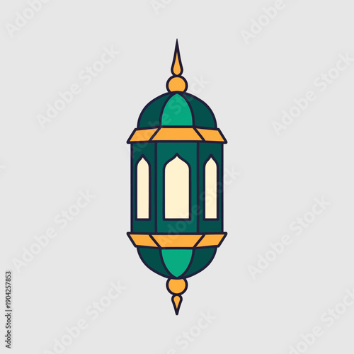 Islamic Lantern Illustration for Ramadan and Eid Celebrations