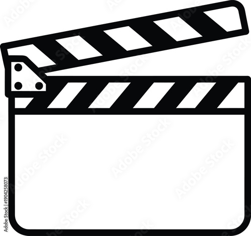 Film Clapper Board Cinema Icon Illustration