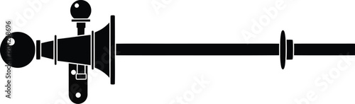 Vintage Door Handle Hardware Silhouette Vector