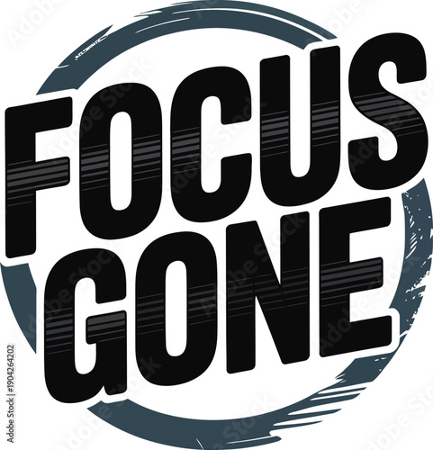Focus Gone Circular Dynamic Typography Design for Distraction and ADHD Awareness