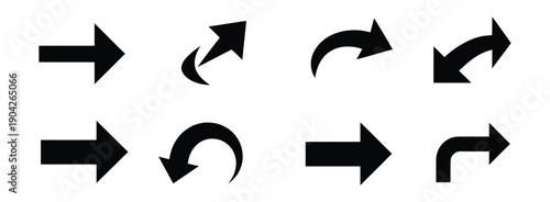 Arrow Turn icon, vector illustration of curved directional arrow, modern flat design, isolated on white background, ideal for navigation, user interface design, apps, websites, infographics, and digit