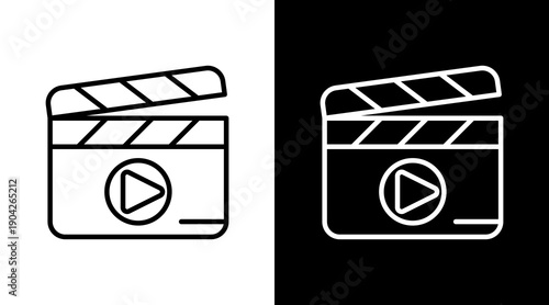 Video Icon Sheet Black And White