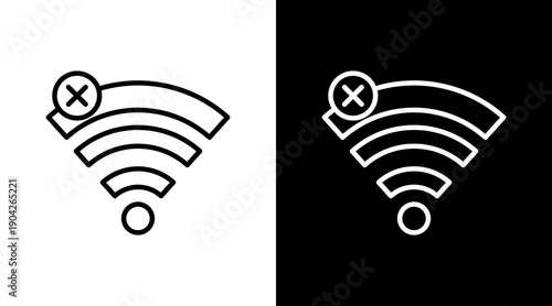 Disconnected Icon Sheet Black And White