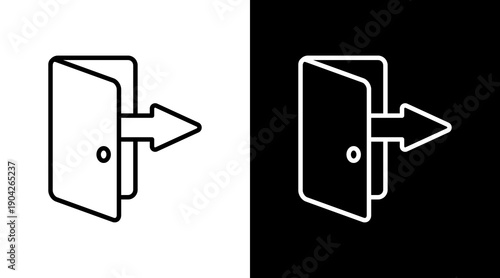 Log Out Icon Sheet Black And White