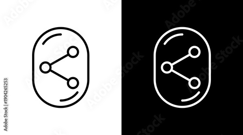Share Icon Sheet Black And White