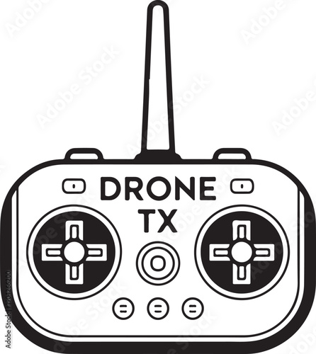 Vector rc drone quadcopter tx transmitter black icon