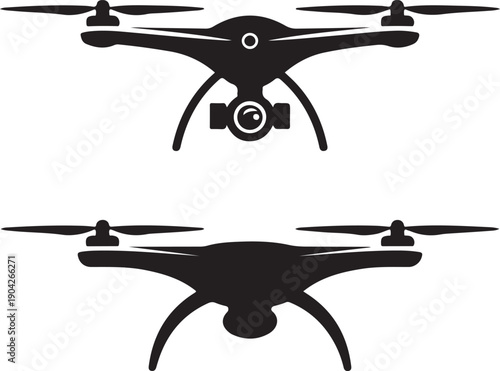 vector rc drone quadcopter with camera black symbol