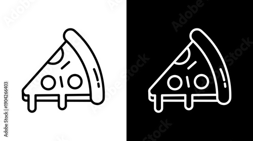 Pizza Icon Sheet Black And White