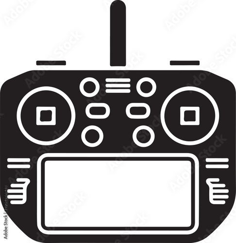 Vector remote control rc transmitter black icon