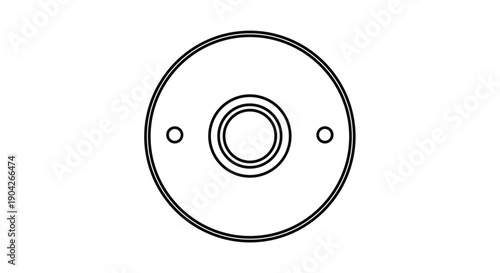 Security Door Viewer and Architectural Peephole Icon Representing Building Privacy and Home Safety Systems for Web Design and Technical Documentation Graphics.