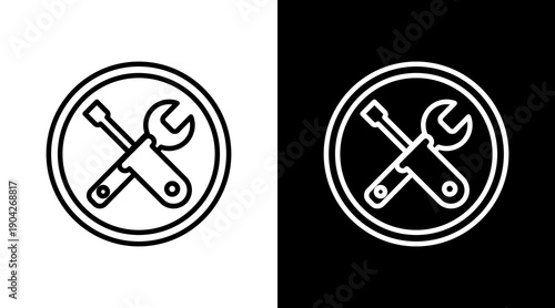 Service Icon Sheet Black And White