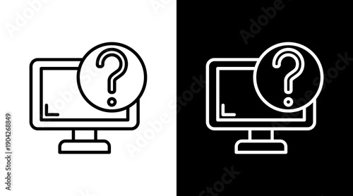 Question Icon Sheet Black And White