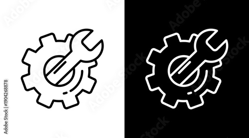 Technical Support Icon Sheet Black And White